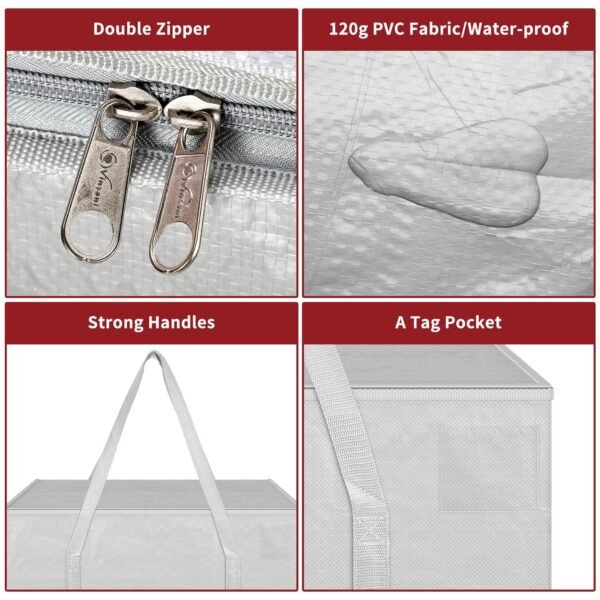 12-Pack Moving Bags Grey – Durable Storage Totes Home & Garden Free Shipping 19