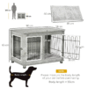 Elegant PawHut Double-Door Dog Crate Furniture with Cushioned Comfort Horse & Petcare Free Shipping 25