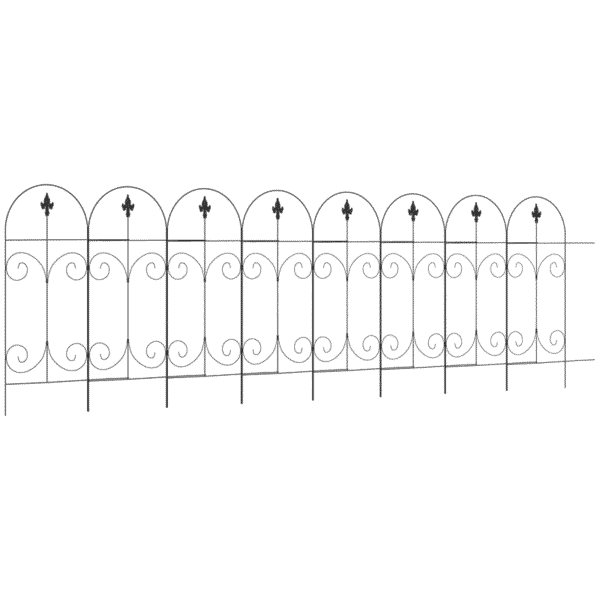 Elegant 8PC Garden Fence Panels – 44in x 12.5ft Decorative Pet Barrier Garden Free Shipping 5