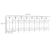 Elegant 8PC Garden Fence Panels – 44in x 12.5ft Decorative Pet Barrier Garden Free Shipping 25