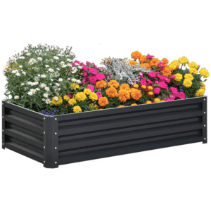 Durable Steel Raised Garden Bed Planter Box for Flowers