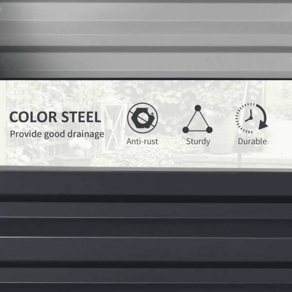 Durable Steel Raised Garden Bed Planter Box for Flowers Garden Free Shipping 9