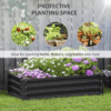Durable Steel Raised Garden Bed Planter Box for Flowers Garden Free Shipping 29