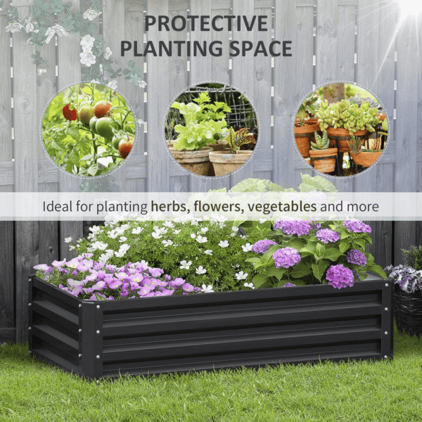 Durable Steel Raised Garden Bed Planter Box for Flowers Garden Free Shipping 13
