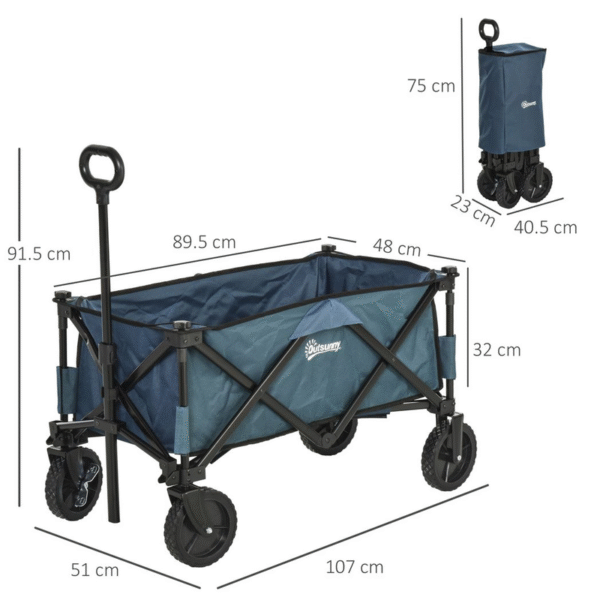 Versatile Folding Cargo Wagon Cart for Beach, Garden & Outdoor Adventures Garden Free Shipping 9