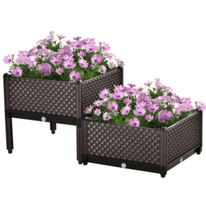 2-Piece Elevated Garden Bed Planter for Vegetables Garden Free Shipping