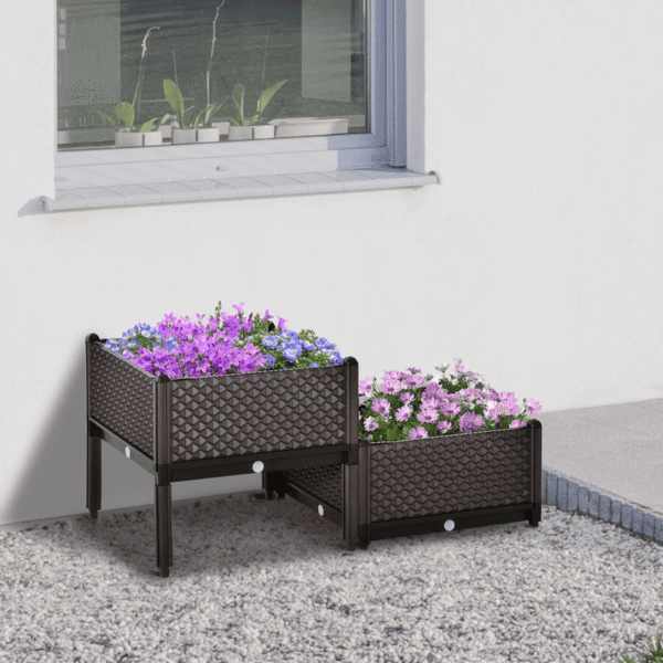 2-Piece Elevated Garden Bed Planter for Vegetables Garden Free Shipping 7