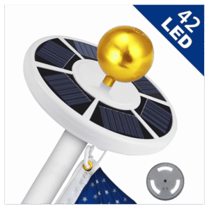 42 LEDs Solar Flagpole Light – Waterproof Home & Garden Free Shipping 5