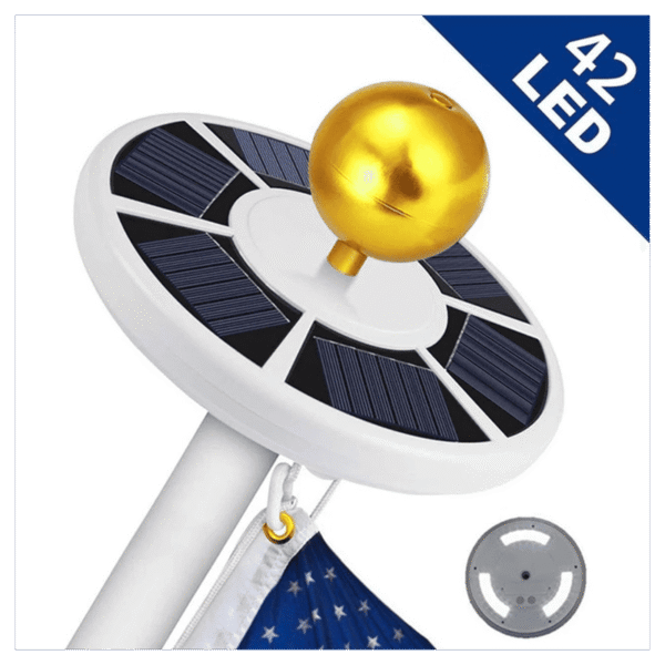 42 LEDs Solar Flagpole Light – Waterproof Home & Garden Free Shipping 5