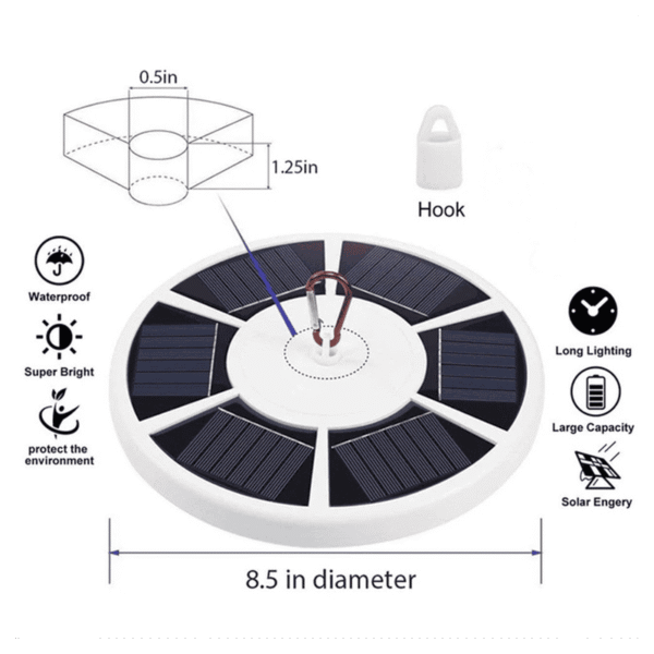 42 LEDs Solar Flagpole Light – Waterproof Home & Garden Free Shipping 15