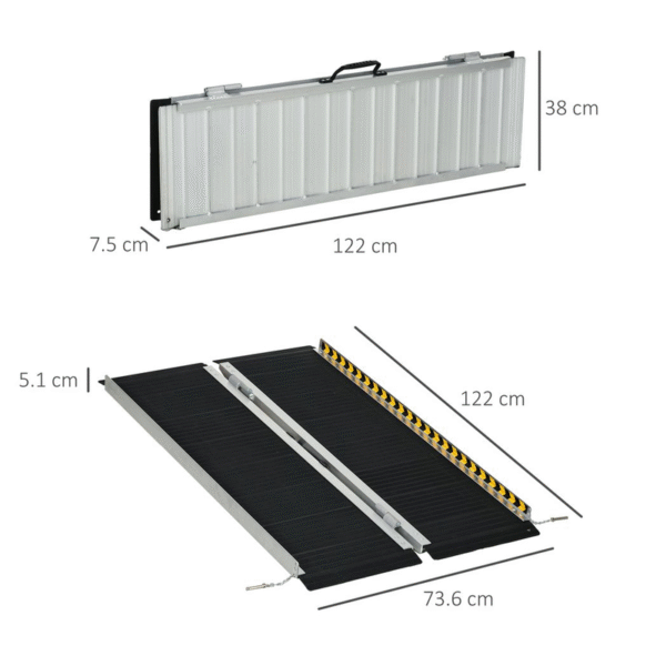 Aluminium Folding Ramp 122x73 cm - Capacity 272 kg