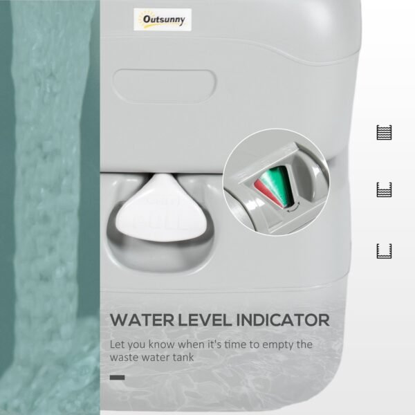Portable Camping Toilet with Detachable 12L/22L Tanks, Grey Car & Caravan Free Shipping 11