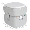 Portable Camping Toilet with Detachable 12L/22L Tanks, Grey Car & Caravan Free Shipping 29
