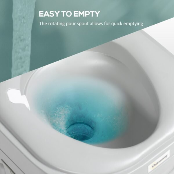 Portable Camping Toilet with Detachable 12L/22L Tanks, Grey Car & Caravan Free Shipping 17