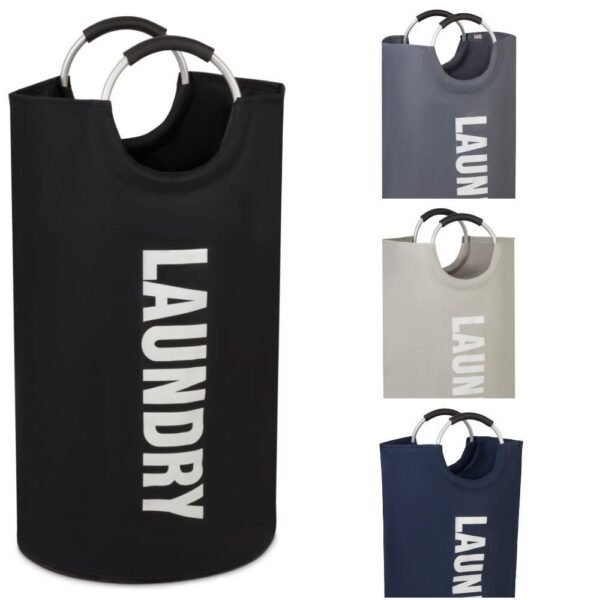 Stylish Waterproof Laundry Hamper with Aluminium Handle Home & Garden Free Shipping 5