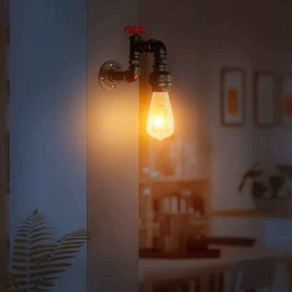 Vintage Steampunk Water Pipe Wall Lamp Home & Garden Free Shipping 9