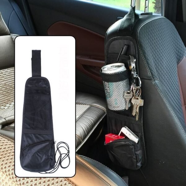 Car Seat Organizer Bag Side Pocket Hanging Storage Black Car & Caravan Free Shipping 5