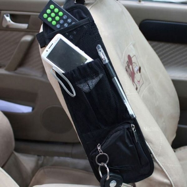 Car Seat Organizer Bag Side Pocket Hanging Storage Black Car & Caravan Free Shipping 15
