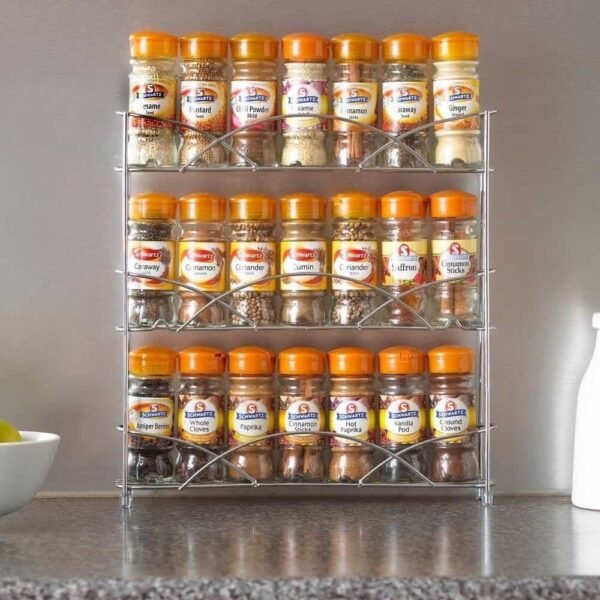 3 Tier Spice Rack - Countertop Organizer for Herbs & Seasonings
