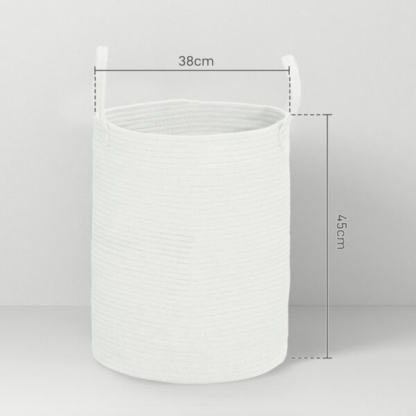 36L Cotton Rope Laundry Basket Home & Garden Free Shipping 13