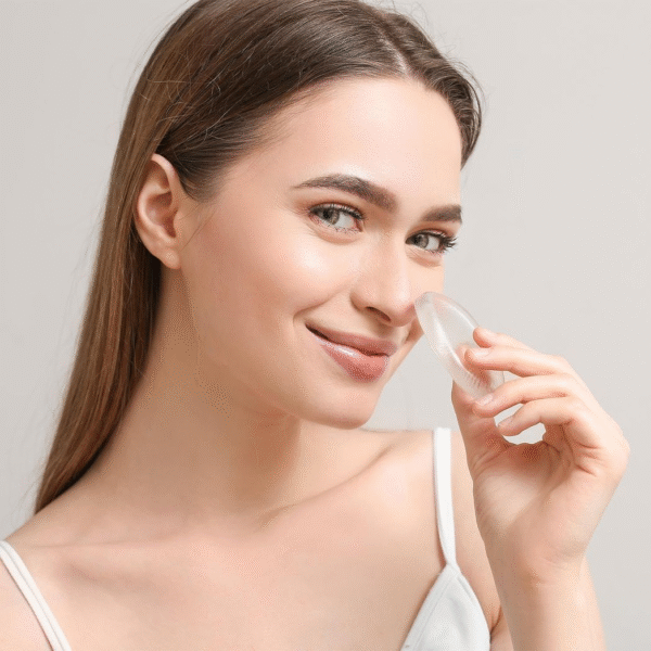 Crystal Clear Silicone Makeup Sponge for Flawless Foundation & Blending