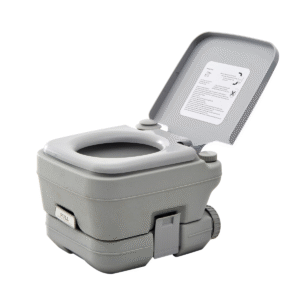10L Dual-Tank Portable Toilet for Outdoor Camping, Grey HOMCOM