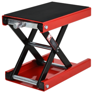 500KG Steel Motorbike Lift with X-Frame, Rubber Top & Adjustable Height DIY & Tools Free Shipping