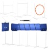 Six-Piece Dog Agility Training Set with Carry Bag - Multicolor, Adjustable
