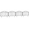 Decorative 4-Piece Metal Garden Fence Border Edging with Interlocking Panels Garden Free Shipping 21