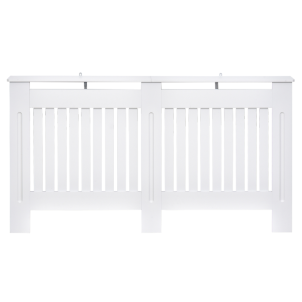 Homcom painted slatted mdf radiator cover 152x19x81cm with shelf – home diy accessory uk lifestyle & decor free shipping 5