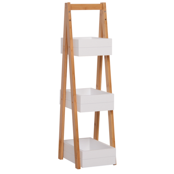 A-Shape Bamboo 3-Tier Bathroom Rack | Natural Wood, Durable & Easy-Clean Home & Garden Free Shipping 5