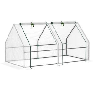 Greenhouse Steel Frame Green Plant Grow Vegetable Flower Zipper Door Cover Garden Free Shipping