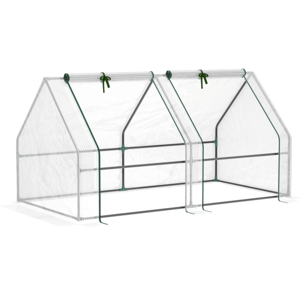 Greenhouse Steel Frame Green Plant Grow Vegetable Flower Zipper Door Cover Garden Free Shipping 5