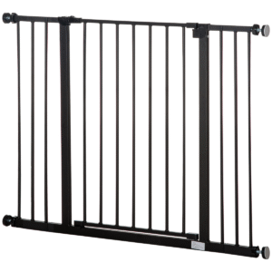 Expandable Pressure-Fit Dog Gate for Stairs & Doorways, 76-107 cm, Black Horse & Petcare Free Shipping