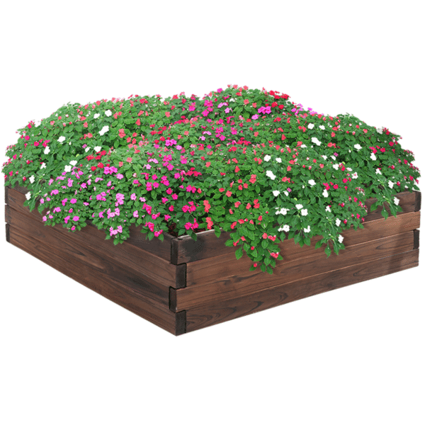 Wooden Raised Garden Bed Planter 80x80x22.5 cm Outdoor Grow Container Garden Free Shipping 5