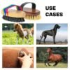 Horse Grooming Brush Set– 2 Pcs Professional Natural Bristle Brushes with Leather Strap Horse & Petcare Free Shipping 43