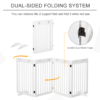 Pet Gate Foldable Freestanding Dog Safety Barrier w/ Support Feet White Horse & Petcare Free Shipping 27