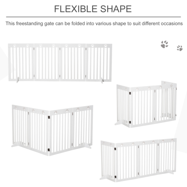 Pet Gate Foldable Freestanding Dog Safety Barrier w/ Support Feet White Horse & Petcare Free Shipping 15