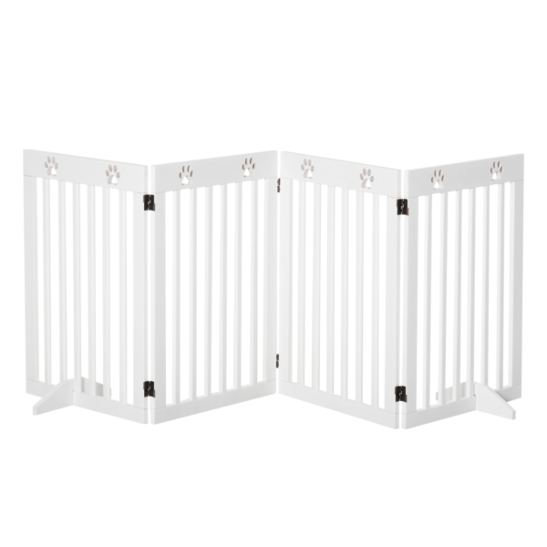 Pet Gate Foldable Freestanding Dog Safety Barrier w/ Support Feet White Horse & Petcare Free Shipping 5