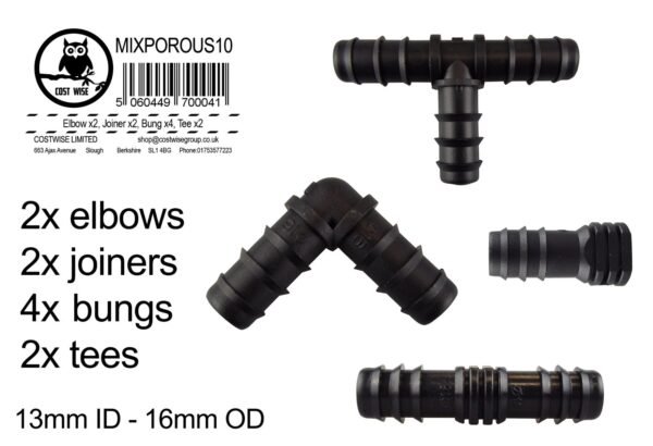 Mix 1/2″ Barb Connectors POROUS10 Home & Garden Free Shipping 5