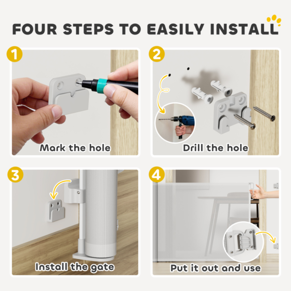 Retractable Dog Gate for Doorways – Safety Pet Barrier Horse & Petcare Free Shipping 7