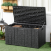 Garden Storage Box 366L Rolling Plastic Black Weatherproof Garden Free Shipping 23