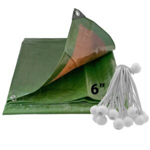 Green 6″ Bungee Ball Tarpaulin Ties – Heavy Duty Elastic Tarp Fasteners New Arrivals Free Shipping