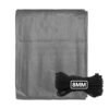 Grey heavy duty tarpaulin 8m x 12m with 10m of 8mm bungee rope kit new arrivals free shipping