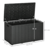 Garden Storage Box 366L Rolling Plastic Black Weatherproof Garden Free Shipping 25