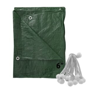 Green 6″ Bungee Ball Tarpaulin Ties – Heavy Duty Elastic Tarp Fasteners New Arrivals Free Shipping