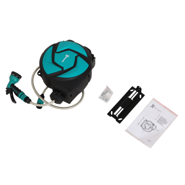 Hose Reel 10m Retractable Wall-Mount Garden Auto-Rewind Garden Free Shipping 17