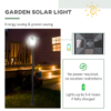 Solar Garden Post Lamp – Dimmable LED Bollard 1.2m Tall Black Garden Free Shipping 35