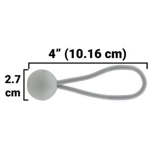 Silver XL-Grade Tarpaulin with 20 x 4″ Bungee Balls (White) Home & Garden Free Shipping