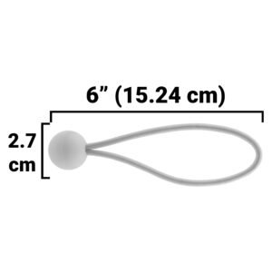 Grey L-Grade Tarpaulin with 20 x 6″ Bungee Balls (White) Home & Garden Free Shipping